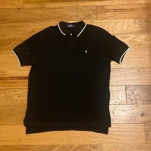 Polo by Ralph Lauren Men’s Polo XL Black with white trim on sleeves and collar